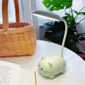 Miniatyrbillede 1 af 7: Sød Grøn Mini Katt Natlampe, USB Opladbar, Foldbar til Børns Soveværelse GRØN gRÖN gRÖN