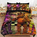 Miniatyrbilde 1 av 5: x254 Five Nights at Freddy's Dynetrekk Mikrofiber Sengetøy Sett 3D Trykt Lettvekt 3-delt Dynesett, 1 Dynetrekk og 2 Putetrekk 240x260cm 94x102in