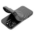 Miniatyrbilde 5 av 5: Magnetisk etui for iPhone 16 Pro med PC-støtte, rille-tekstur og TPU-deksel - Multicolor Grey