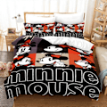 Miniatyrbild 1 av 4: v4922 Sängkläder Mickey Minnie Mouse Barn Present Påslakanset Mjuk Super Sängkläder IU4922 135x200cm 53x78in