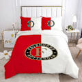 Miniatyrbild 1 av 5: v524 Sängkläder Överdrag Dubbelt Täcke Sängkläder Set Påslakan F-feyenoord fc Överdrag Queen Täcke Set Quilt Örngott Quilt Överdrag 3-Delar 200x200cm 78x78in