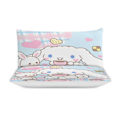 Miniatyrbild 3 av 5: v1451 Cinnamoroll Täcke Set Tjockt Mjukt 3 Delars Sängklädesset Året Runt Täcke med 2 Örngott för Vuxna Kvinnor Flickor Tonåringar Hem Rum Inredning io 135x200cm 53x78in