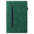 Miniatyrbillede 5 af 5: Etui til iPad Pro 11 (2024) med Kortlomme, PU Læder Stativ Tablet Cover - Multicolor Green