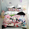 Miniatyrbild 1 av 5: v263 Sängkläder Tecknad Shugo Chara Påslakanset Barn Hinamori Amu Söt Polyester Mjukt Andningsbart Täcke Animation Bäddset 3-Delat Sängklädesset 135x200cm 53x78in