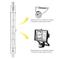 Miniatyrbillede 3 af 5: Sæt af 5 R7s Halogen Pærer 78mm 80w 230v, R7s Halogen Stang 78mm, R7s Halogen Pære Dæmpbar Halogen Stang Lampe Til Bygnings Spotlight, Arbejdslandskabslys