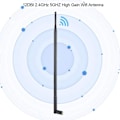 Miniatyrbilde 4 av 5: 12DBI WiFi-antenne, 2,4G/5G Dual Band High Gain Langdistanse WiFi-antenne med RPSMA-kontakt
