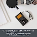 Miniatyrbillede 3 af 5: Bærbar DAB/DAB+/FM Radio, Genopladelig Batteridrevet Bærbar DAB Radio Lomme Digital Radio
