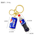 Miniatyrbillede 4 af 5: Sød Super Realistisk Cola Sprite Drikkeflaske Dåser Nøglering Par Tasker Bil Vedhæng Små Gaver Cola