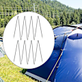 Miniatyrbild 3 av 5: Universell trampolin fiberglasstång, används för att ersätta toppstång/metallring - 2 lock [total längd 3,4 meter] 8 sektioner Double tent