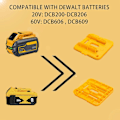 Miniatyrbillede 5 af 5: 10-pak Batteriholder til Dewalt 20V 60V Batteri Dock Holder Passer til DCB200 DCB203 DCB205 DCB206 Batterier