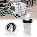 Miniatyrbillede 4 af 5: Låg med IBC Filter, 163mm IBC Lågfilter, IBC Filter Låg med Vaskbart Filter, IBC Låg med DN 75 45 Albue, Regnvandsfilter til IBC Vandtank