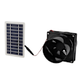 Miniatyrbillede 2 af 5: 10W 12V Solcelledrevet Udstødningsventilator til Runde Rør ABS Solpanel Ventilationsventilatorsæt til Kæledyrshus Hønsehus RV Drivhus