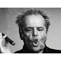 Pikkukuva 3 / 4: Kangasmaalausjuliste Jack Nicholson Sikari Kuva Mustavalkoinen Seinätaide Ilman Kehystä 40x60CM