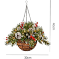 Miniatyrbilde 2 av 5: Julepynt Flokkering Blandet Julekrans Dekorasjoner Med Led Lys, Egnet For Innendørs Utendørs Hjem Juledekor