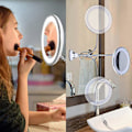 Miniatyrbillede 3 af 5: Fleksibel Svanehals 11,5\" 10XLED Oplyst Spejl til Badeværelset