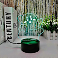 Miniatyrbillede 3 af 5: 3D Lampe Illusion Led Kirby Natlys 7 Farver Unik Børn Kirby Spil 3D Natlys til Børneværelse Indretning USB/Batteridrevet 3D Lys Kirby Lampe med