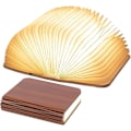 Miniatyrbillede 1 af 5: Træ Sammenklappelig LED Boglampe, Valnød LED Bordlampe, USB Natlys, Genopladelig Boglampe, Stemningslys, 360 Sammenklappelig Magnetisk Boglampe 9 X 12 X 2