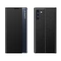 Til Galaxy Note 10 Plus Side Display Magnetisk Horisontal Flip Almindelig Struktur Klud + PC-etui Med & Til Galaxy Note 10 Plus Black