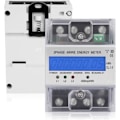 Miniatyrbilde 3 av 5: Trefasemeter Elektrisitetsmåler Kalibrert Energimåler Elektrisk Måler LCD Digital Trefase 4-Ledning 5-100A 4P KWh Elektrisitet Energiforbruk
