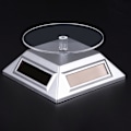 Miniatyrbilde 3 av 4: Solar Display Stand 360 Graders Rotasjon Energibesparende Abs Roterende Plattform Display Base For Utstillingsvindu Gold