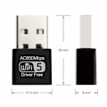 Miniatyrbilde 4 av 5: 650 Mbps USB WiFi-adapter 5 GHz og 2,4 GHz Dual-Band USB Lan Ethernet-adapter 802.11AC Trådløst nettverkskort Wi-Fi Dongle-mottaker for PC Stasjonær Laptop