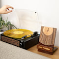 Miniatyrbilde 2 av 4: Nå Spiller Vinylplate Stativ Klassisk Tre Nå Spiller Plateholder Stativ Vinyl Nå Spiller Skilt