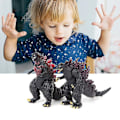 Pikkukuva 2 / 4: 10 kpl Godzilla-elokuvan hirviö Godzilla Vs. Kong -lelu, raton Mosla King Kidora, Trehövdad drakpusselstjärna Käsintehty nukkekoriste King of the Mon