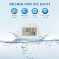 Miniatyrbilde 3 av 5: Isbad Termometer Timer, Flytende Termometer for Isbad, Vanntett IP67, Kald Dypp Termometer & Timer