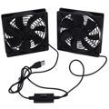 120 mm 5 V USB-drivna PC-routerfläktar med hastighetsregulator Högt luftflöde kylfläkt för routerläge
