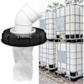 Miniatyrbillede 1 af 5: Låg med IBC Filter, 163mm IBC Lågfilter, IBC Filter Låg med Vaskbart Filter, IBC Låg med DN 75 45 Albue, Regnvandsfilter til IBC Vandtank