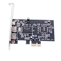 Miniatyrbillede 2 af 4: PCIE PCI-E FIREWIRE IEEE 1394 3 PORT FIRE WIRE CONTROLLER KORT TIL STATIONÆR PC