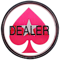 Miniatyrbild 2 av 4: Akryl Dealer Poker Dubbelsidig Liten Dealer Knapp Puck Poker Spel Räkneknapp 7.5X7.5X2CM