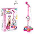 Miniatyrbilde 1 av 5: Elektrisk mikrofon for barn, justerbart stativ, karaokemaskin med lys, jenter og gutter Pink