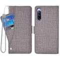 För Sony Xperia 10 Iii 5G Denim Vridbart Plånboksfodral Gray