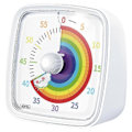 Miniatyrbillede 1 af 5: 60-Minutters Visuel Timer med Natlys, Nedtællingstimer, Pomodoro Timer med Regnbue Mønster til Børn og Voksne Hvid