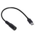 Miniatyrbilde 4 av 5: Type-C til DC strømledning 5V DC 5,5 x 2,1 mm hunn til USB-C plugg ladekabel
