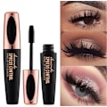 Miniatyrbillede 1 af 4: Mascara lavet af 4D silkefibre til vandtæt, luksuriøs, længere, tykkere, fyldigere vipper og naturlige vippeforlængelser, 2 styk