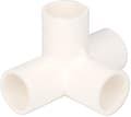 4-vejs PVC-fitting med indre diameter 20 mm til konstruktion af robuste drivhusrammer, møbler og forbindelser - 10 stk. hvid