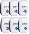 Ultrasonic Repeller, 6-pack - Effective against mice, rats, flies, mosquitoes, pests and spiders