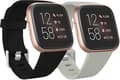 Kompatibel med Fitbit Versa Armband/Fitbit Versa 2 Armband, Mjukt Silikon Sport Ersättningsarmband för Fitbit Versa 2/Fitbit Versa Lite/Versa SE, 2-Pack