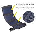 Miniatyrbillede 2 af 5: Foldbart solpanel med USB-udgang, solcelleoplader til camping, mobiltelefoner og tablets