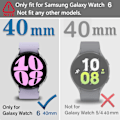 Pikkukuva 2 / 5: Samsung Galaxy Watch 6 40 mm:n kotelo, 2-in-1-suunnittelu, täysi peitto Galaxy Watch 6 40 mm (2023) TPU-kotelo näytönsuojakalvolla Samsung Smart Watch 6 40 mm:lle