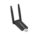 Pikkukuva 1 / 5: 1300M Dual-Band USB 3.0 WiFi -sovitin Bluetooth 5.0 Dongle Vastaanotin Lähetin 2.4GHz/5GHz 802.11b/n/g/ac Langaton Verkkokortti PC/Kannettavalle