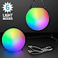 Miniatyrbillede 3 af 5: Led Poi Bold Swirlende Lys Rave Legetøj (sæt med 2) Farveskiftende Poi Bolde