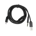 Lightning til 3,5 mm + USB-lading lyd AUX-adapterkabel for iPhone iPad
