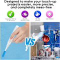Miniatyrbilde 3 av 5: Touch Up Malingpenn 5ml 8-pakning Fyllbar Maling Touch Up Pensel for Vegger Fyllbar Maling Touch Up