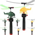 8 st DIY Dragsnöre Flygplan Leksaker Flygplan Vertiplan Leksak Kreativ Rolig Flygande Leksak