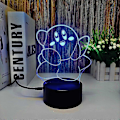 Miniatyrbillede 1 af 5: 3D Lampe Illusion Led Kirby Natlys 7 Farver Unik Børn Kirby Spil 3D Natlys til Børneværelse Indretning USB/Batteridrevet 3D Lys Kirby Lampe med