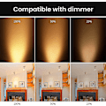 Miniatyrbillede 4 af 5: Halogenpære Gu5.3 Mr16 35w 12v Varm Hvid 2800k Dæmpbar, Glasdæksel 400 Lumen 2 Ben Udskiftningsspot, Pakke med 8