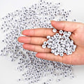 Miniatyrbillede 5 af 5: 1200 stk Bogstavperler Sorterede Alfabetiske Perler Hvide Bogstavperle Sæt Runde Bogstavperler Til Smykkefremstilling